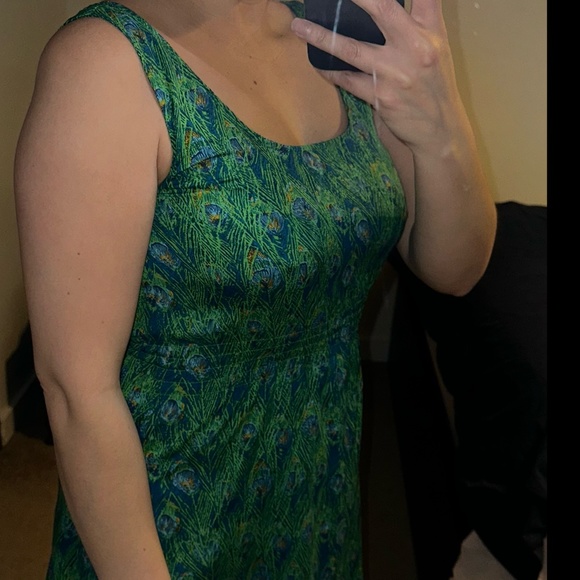 UK2LA Peacock Dress - Green - Picture 1 of 9